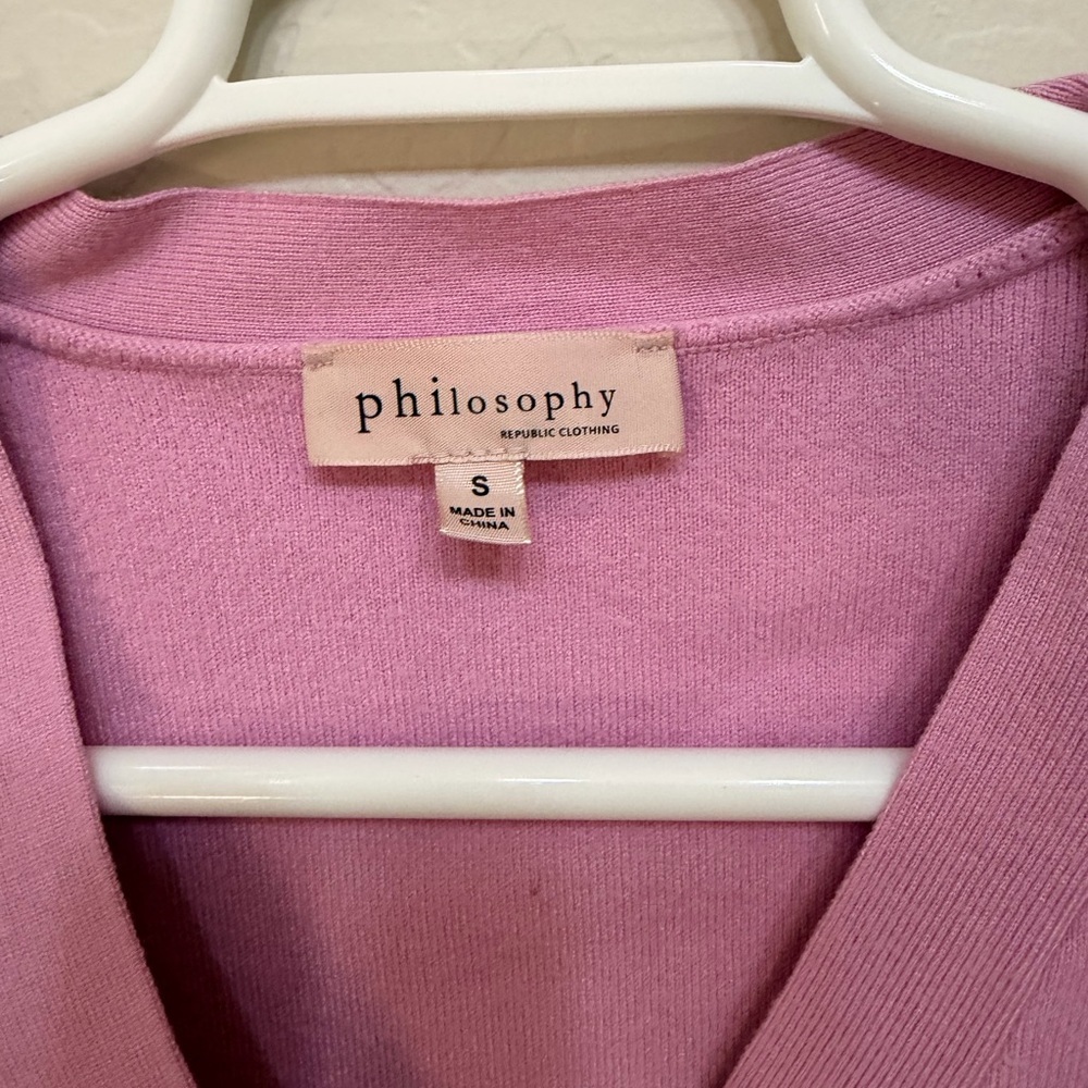 Philosophy Light Pink Cardigan with Pearl Buttons - Picture 2 of 4
